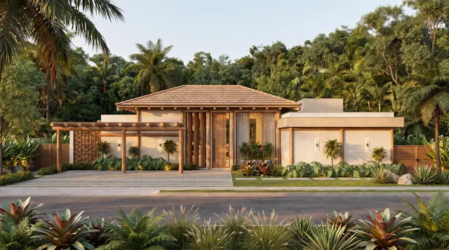 Fachada de um dos modelos de casa